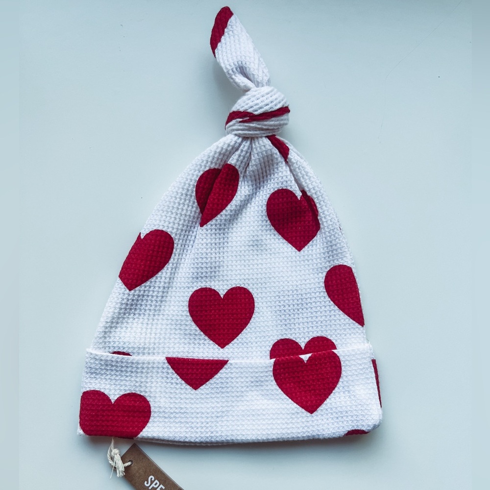 NWT Spearmint Love Organic Valentine Waffle Knit Hat